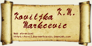 Koviljka Markčević vizit kartica
